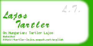 lajos tartler business card